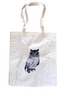 Image of Owl Tote Bag 100% Cotton 