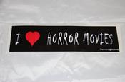 Image of I Love Horror Movies Bumper Sticker