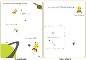 Image of Mango Pop "Space" Birthday Card