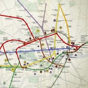 Image of 1911 London Underground 'tube' map, 10x8 print