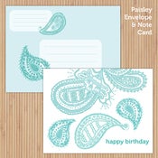 Image of Paisley Printable Stationery Set
