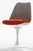 Image of Tulip Side Chair, White shell and base