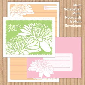 Image of Sherbet Doily + Mum Deluxe Printable Stationery Set 