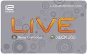 Image of TARJETA CODIGO XBOX 360 LIVE GOLD 12 MESES