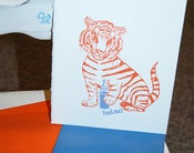 Image of Feed me! Letterpress Tigerbaby-Grußkarte