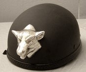 Image of Wolf Head Chrome Helmet Ornament HA-1CH