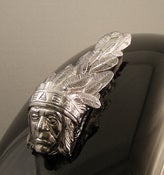 Image of Indian in Headdress Chrome Fender Ornament FA-32CH