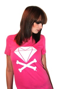 Image of Diamond & Crossbones (Fuschia)