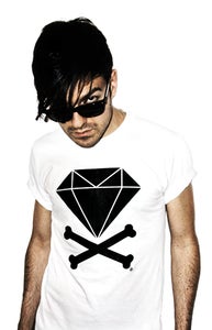 Image of Diamond and Crossbones (White/Black)