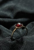 Image of Rhodolite GARNET in 14k gold filled stackable birthstone rings