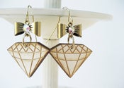 Image of La Petite Diamond Earrings - Wood