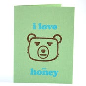 Image of I love you honey card