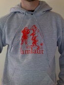 Image of Umlaut grey/red hoodie
