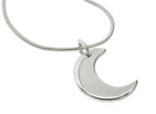 Image of "Little Silver Moon" Pendant Necklace