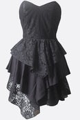 Image of Vintage 1980s Layered Lace Party Dress