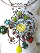 Image of Fall green floral pendant