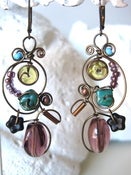 Image of fall green earrings