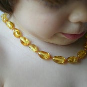 Image of Clear Lemon Baltic Amber Teething Necklace