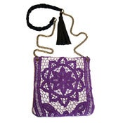 Image of Purple Lace Bag With Tassel 