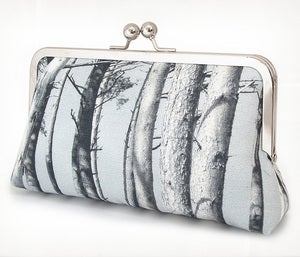 Image of Scots Pine original silk-lined clutch purse bag