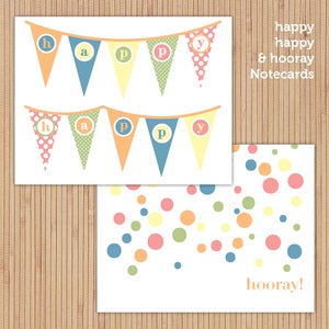 Image of Celebration Deluxe Printable Notecard Set