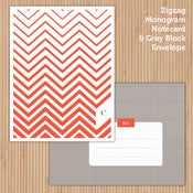 Image of Poppy Zigzag Printable Stationery Set