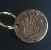 Image of Personalized Bronze Keyring with ONE Print