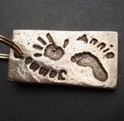 Image of Personalized Bronze Keyring with TWO Prints
