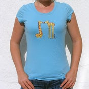 Image of Eye to Eye Giraffes Ladies T-Shirt