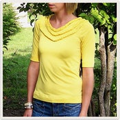 Image of Yellow braided top