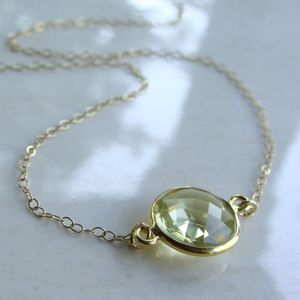 sola necklace with lemon quartz Image of sola necklace with lemon quartz