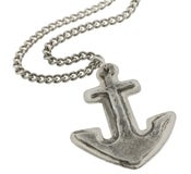 Image of Anchor Pendant Necklace 925