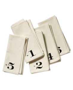 Image of Numbered Edition Napkins, set of six