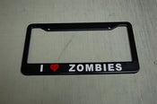 Image of I Love Zombies License Plate Frame