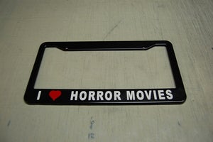 Image of I Love Horror Movies License Plate Frames