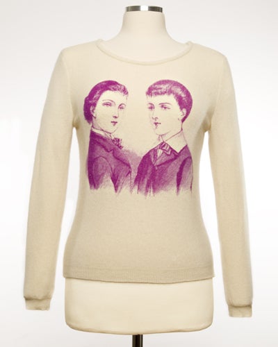 Image of "Dandies" Womens Cashmere Sweater - Cream