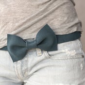 Image of Denim Blue Bow Belt
