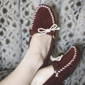 Image of Burgundy Plain Jane Moccasin