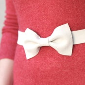 Image of White Bow Belt