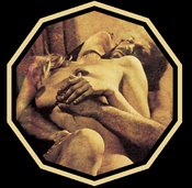 Image of THEOLOGIAN+ADERLATING. A CHORUS OF BEAUTIES SINGS TO ME THROUGH SLIT THROATS BLACK BAG