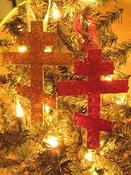 Image of Three Bar Cross Beaded Ornament Kit