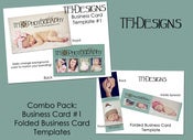 Image of Business Card COMBO PACK Template - Photoshop Templates for Photographers