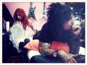 Image of Supadupa Cobwebb Shredded T Shirt (as seen on Kat Von D)