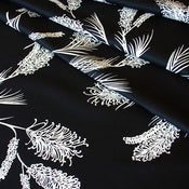 Image of Fabric Meterage-GREVILLEA IN BLACK