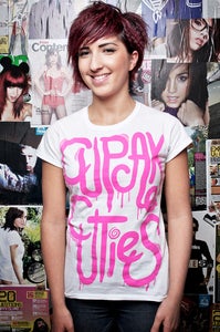 Image of Cupcake Big Font - Girls White