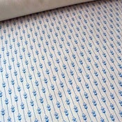Image of "Swizzle" hand printed yardage fabric: ocean blue