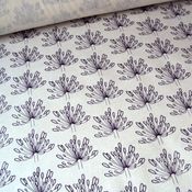 Image of "Agapanthus" hand printed yardage fabric: purple