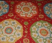 Image of LOOM HD377 Suzani Print Cotton Upholstery or Drapery Fabric