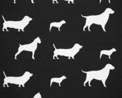 Image of Mans Best Friend Dog Cotton Fabric Upholstery Drapery FIVE COLOR CHOICES AVAILABLE