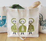 Image of canvas long handled shopping bag